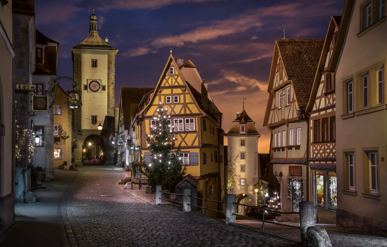 Photo wallpaper the city, building, home, Germany, Rothenburg, Rothenburg-Ob-der-Tauber