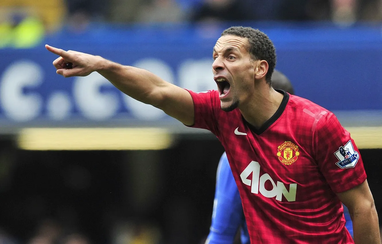 Photo wallpaper Manchester United, Old Trafford, red devil, Rio Ferdinand