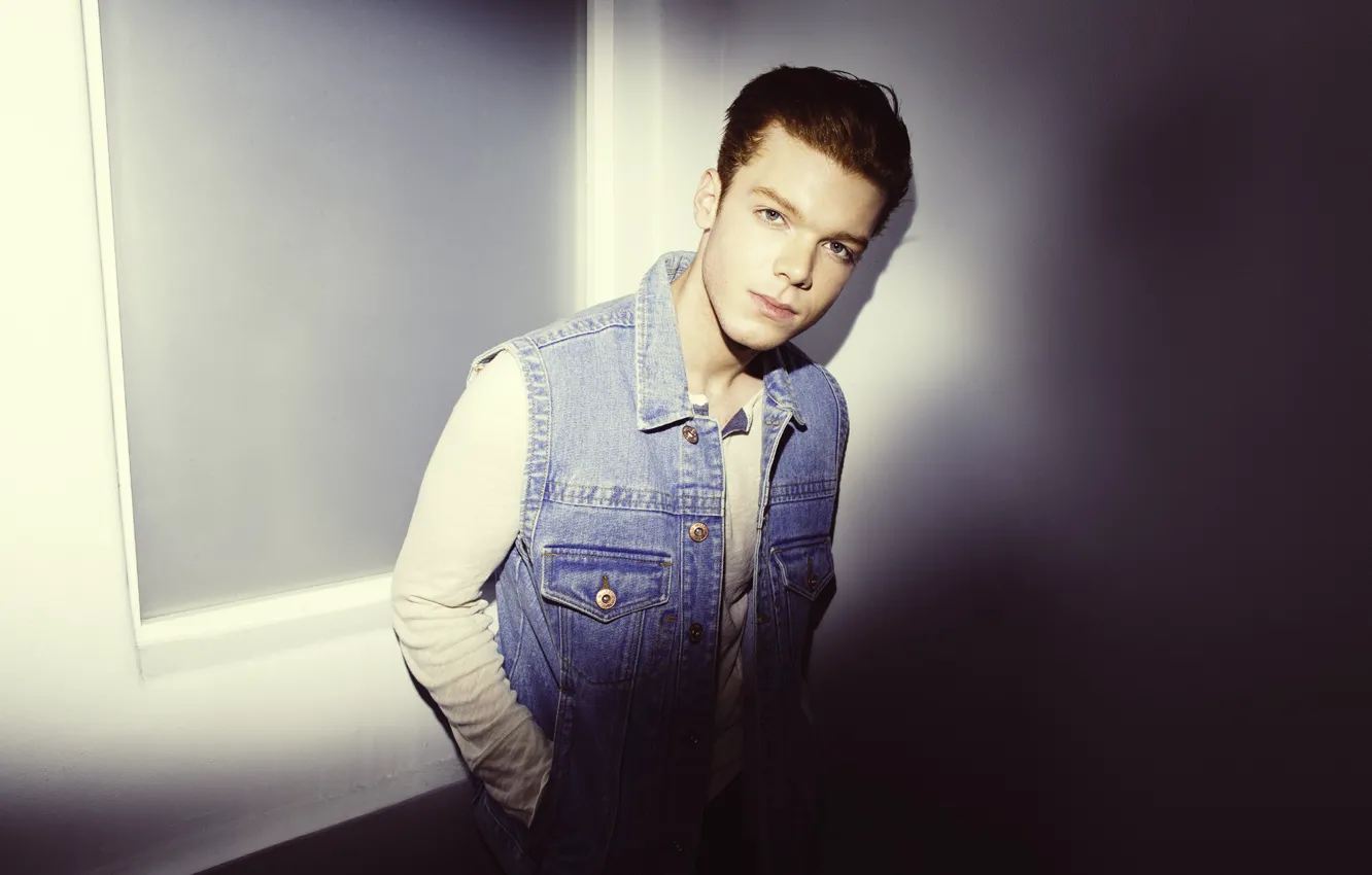 Photo wallpaper actor, red, jacket, Cameron Monaghan, Cameron Monahan