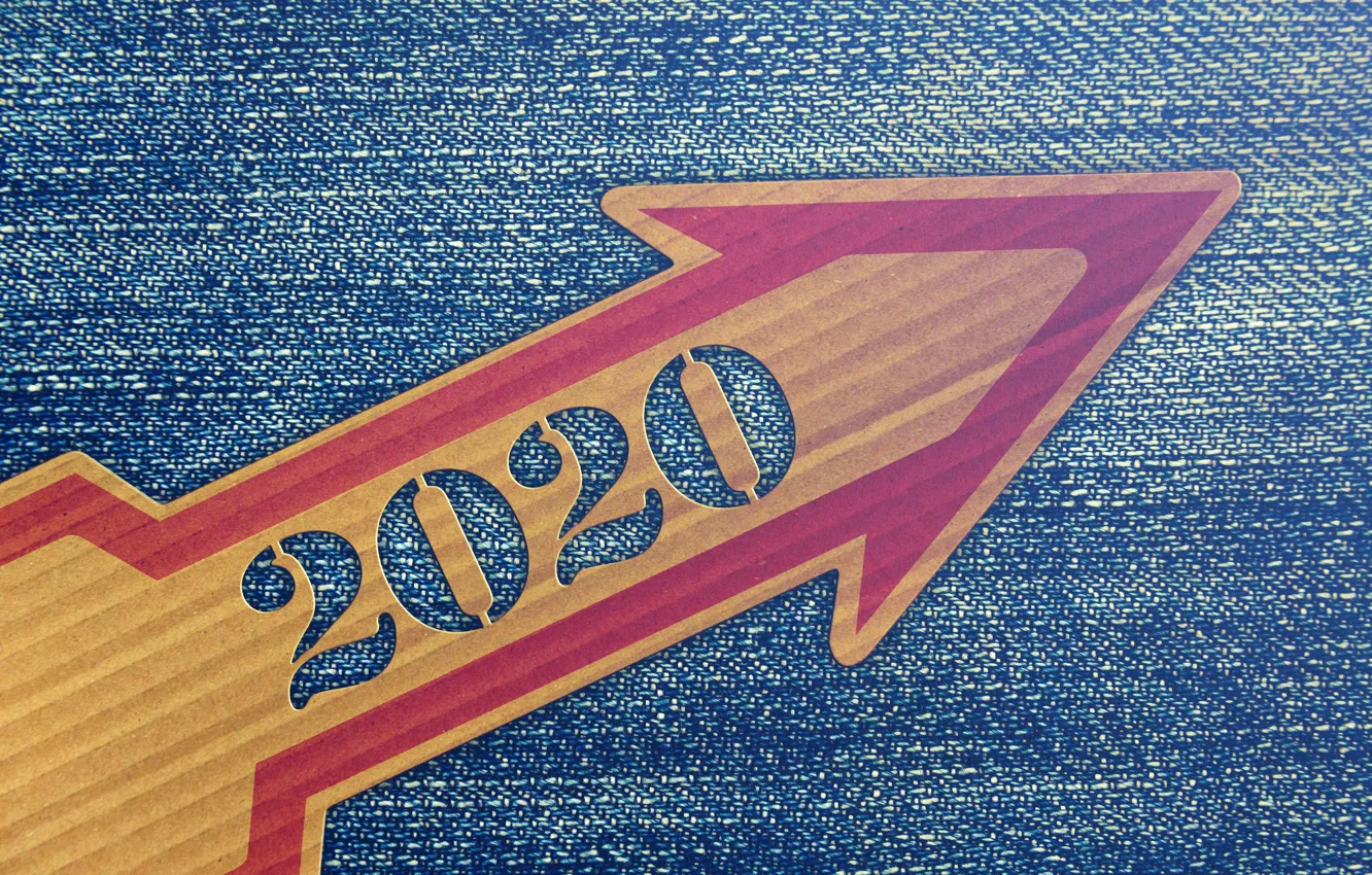 Photo wallpaper arrow, fabric, jeans, soon, 2020