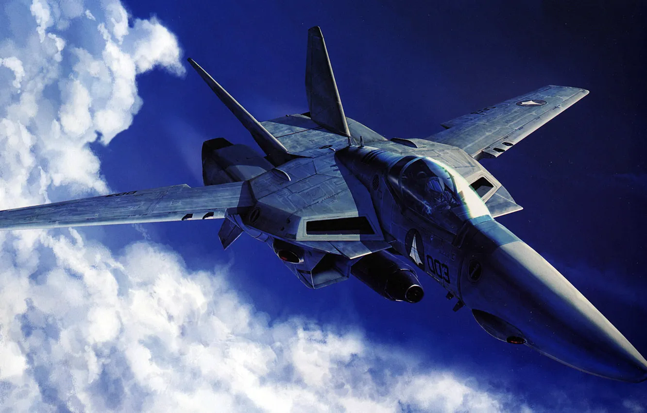 Photo wallpaper the sky, the plane, future, technology, fighter, VF-1A Valkyrie Jet Fighter