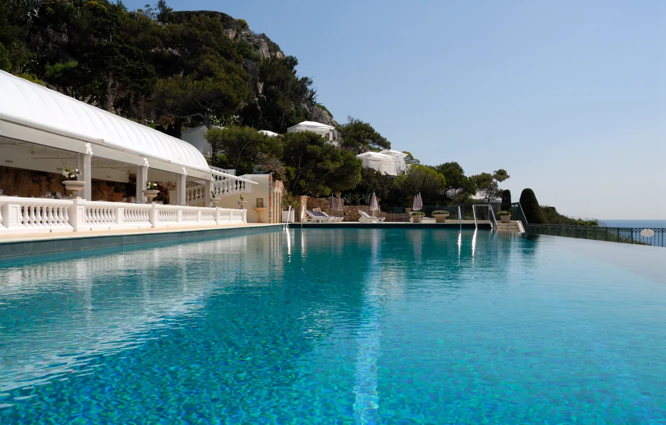 Photo wallpaper world, France, hotel, swimming pool, resort of Saint-Jean, Cap-Ferrat