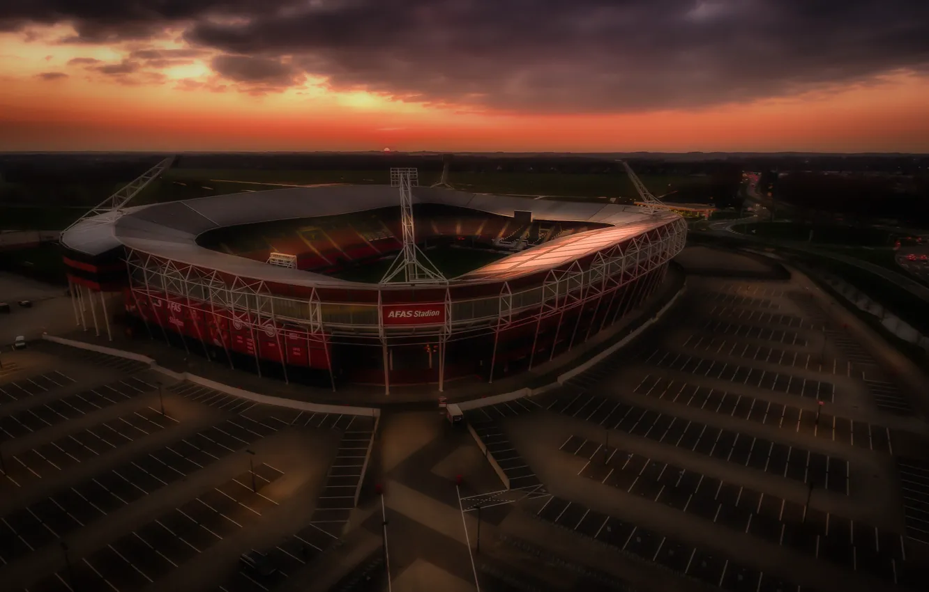 Photo wallpaper football, Netherlands, stadium, Alkmaar