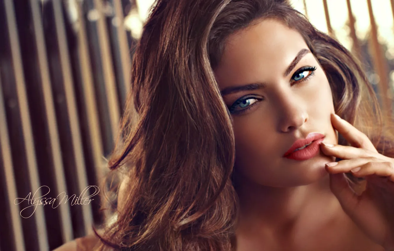 Photo wallpaper Alyssa Miller, face, sexy, model, girl