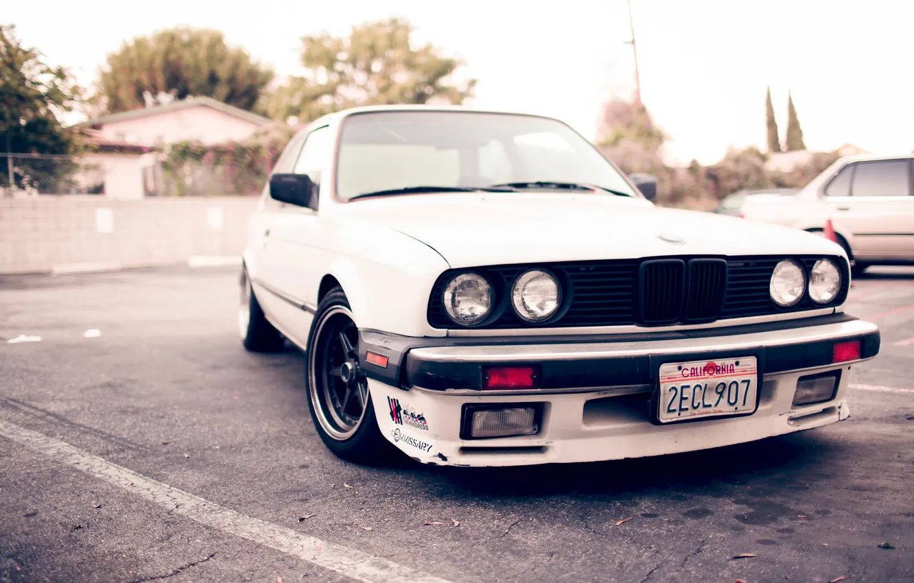 Photo wallpaper white, BMW, BMW, white, E30