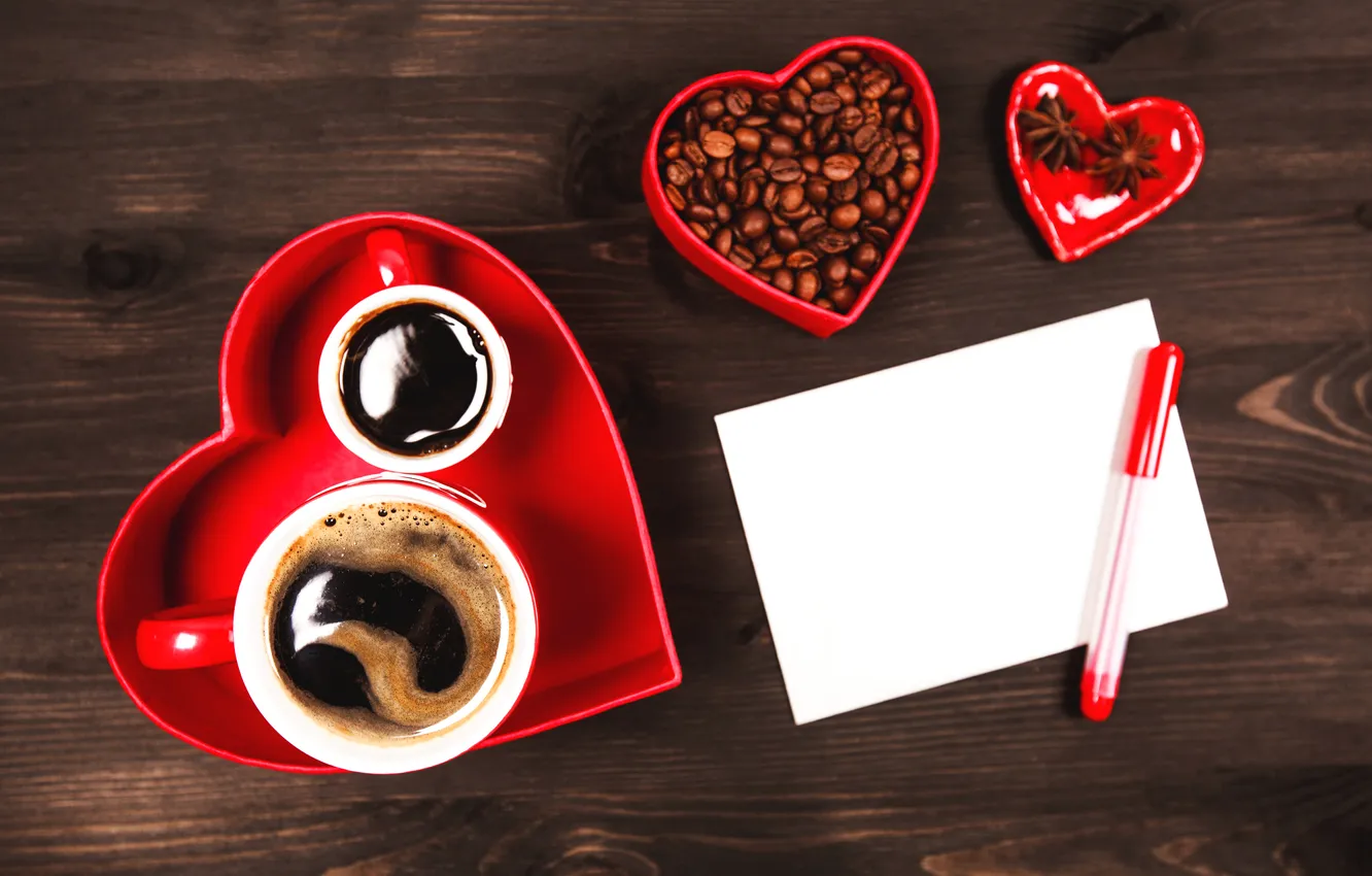 Photo wallpaper love, heart, coffee, love, cup, romantic, sweet, coffee