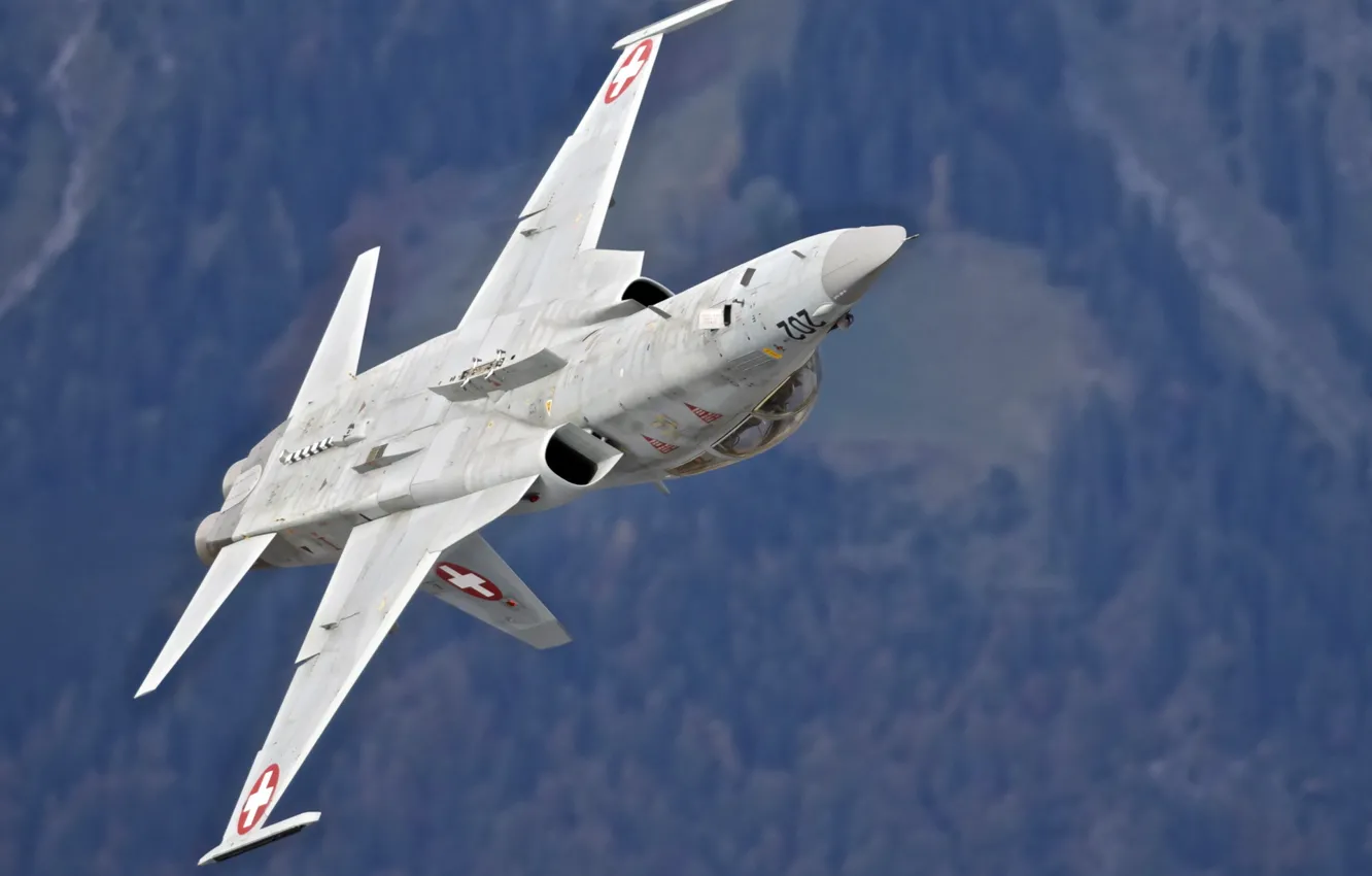 Photo wallpaper the sky, weapons, the plane, F5-Tiger