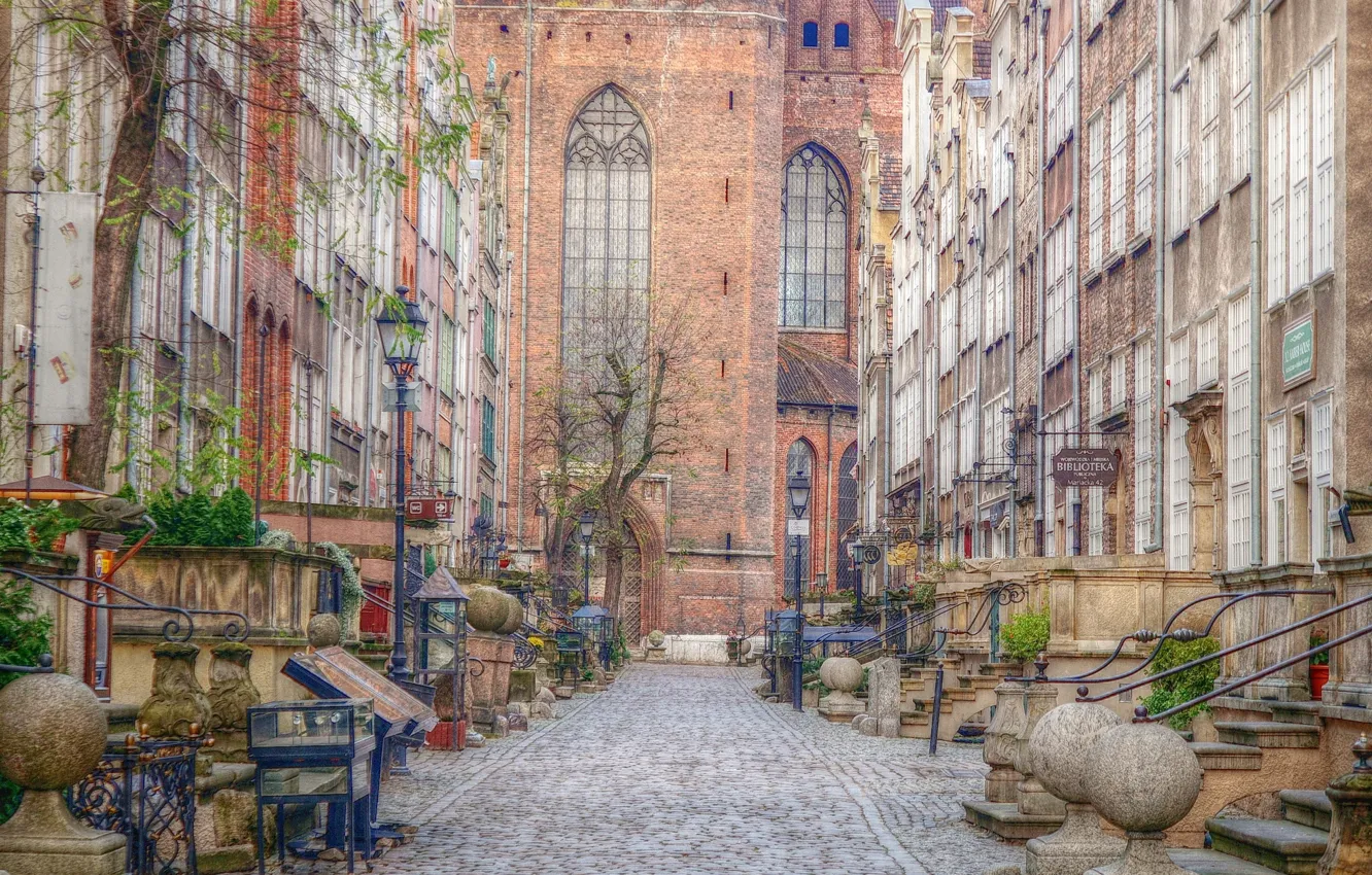 Photo wallpaper street, Poland, building, Gdansk