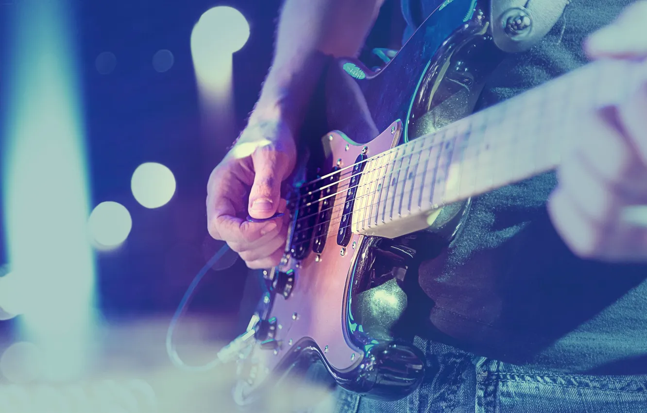 Photo wallpaper Guitar, Concert, Musician