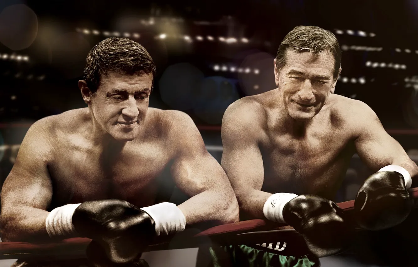 Photo wallpaper Boxing, gloves, the ring, Sylvester Stallone, Sylvester Stallone, boxers, Robert De Niro, Grudge match