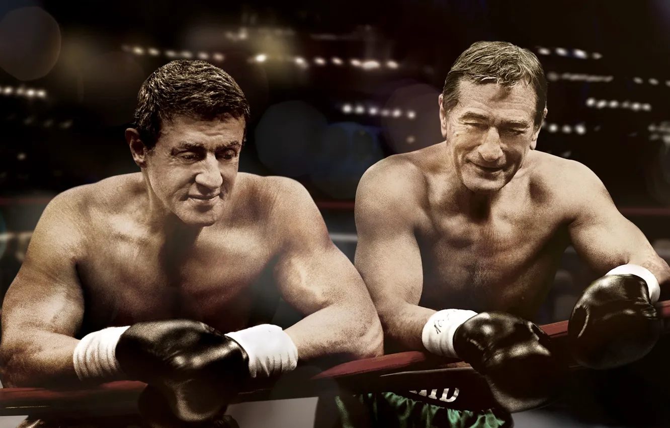 Photo wallpaper Boxing, gloves, the ring, Sylvester Stallone, Sylvester Stallone, boxer, Robert De Niro, Grudge match