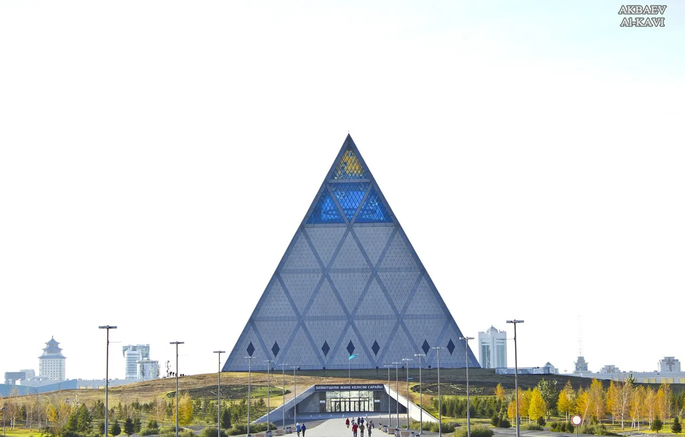 Photo wallpaper pyramid, Astana, Astana, Kazakhstan, The Pyramid Of Astana
