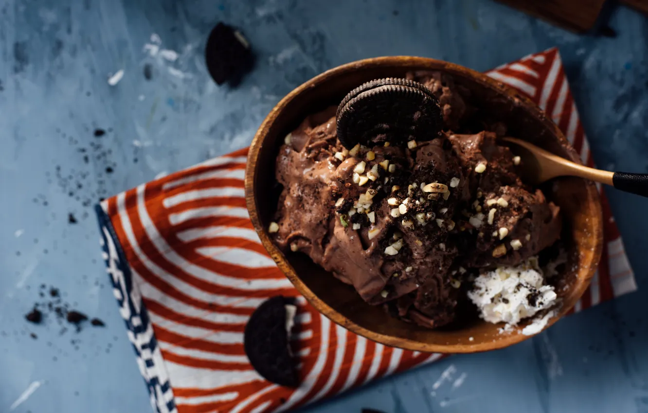 Photo wallpaper cookies, ice cream, chocolate