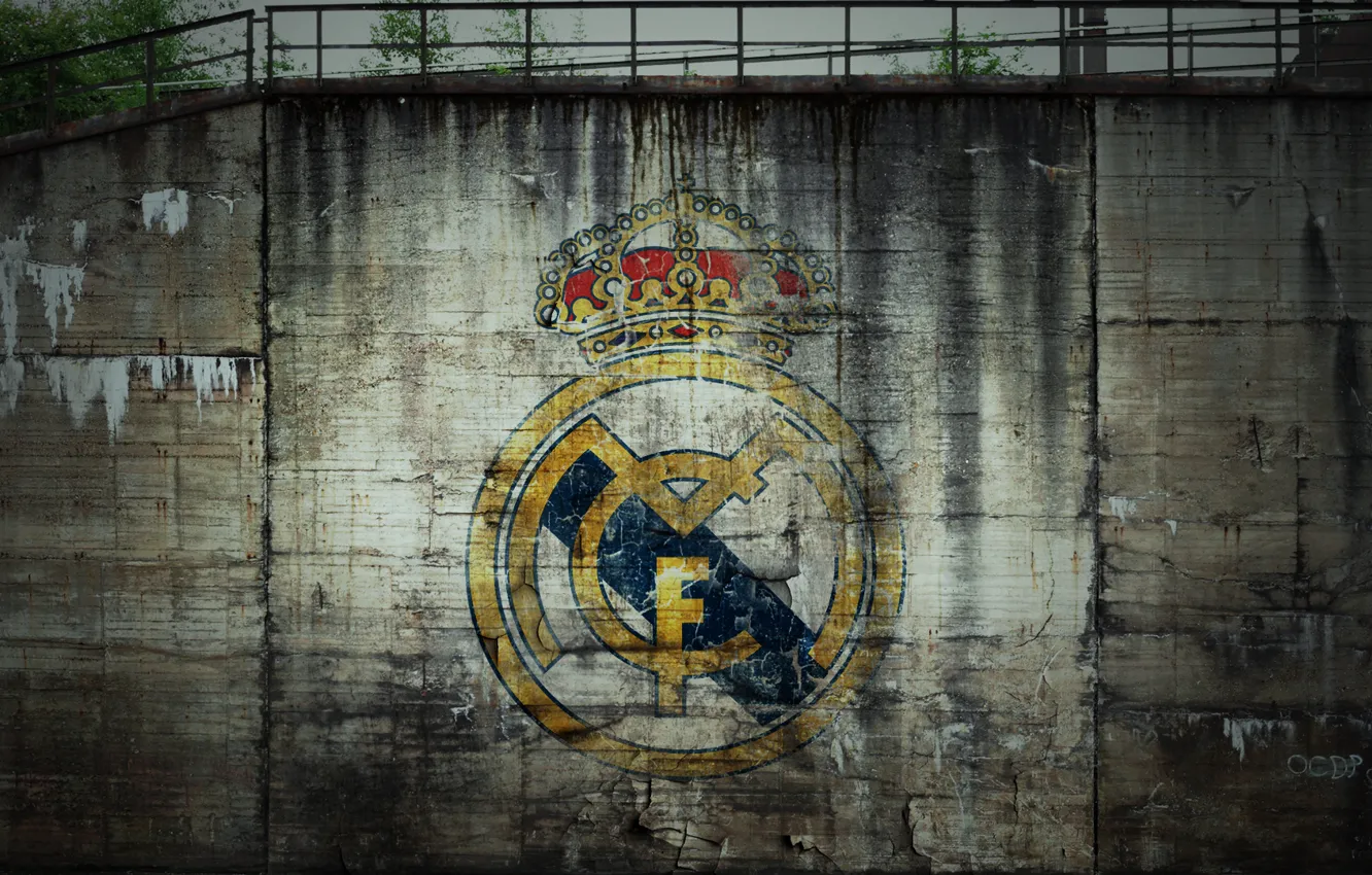 Photo wallpaper logo, football, Real Madrid, blancos