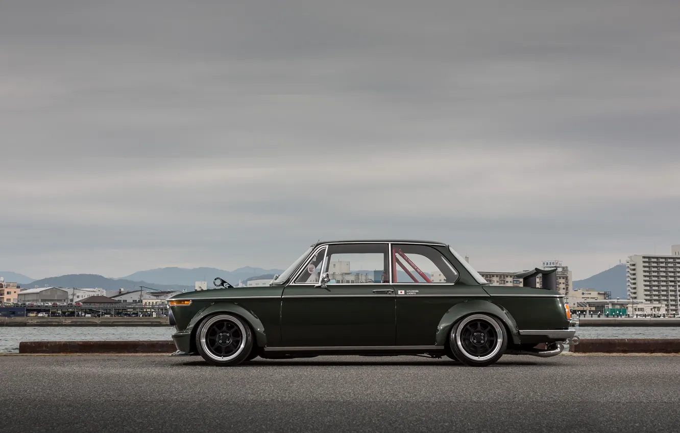 Photo wallpaper machine, auto, retro, BMW, BMW, old, car, side view