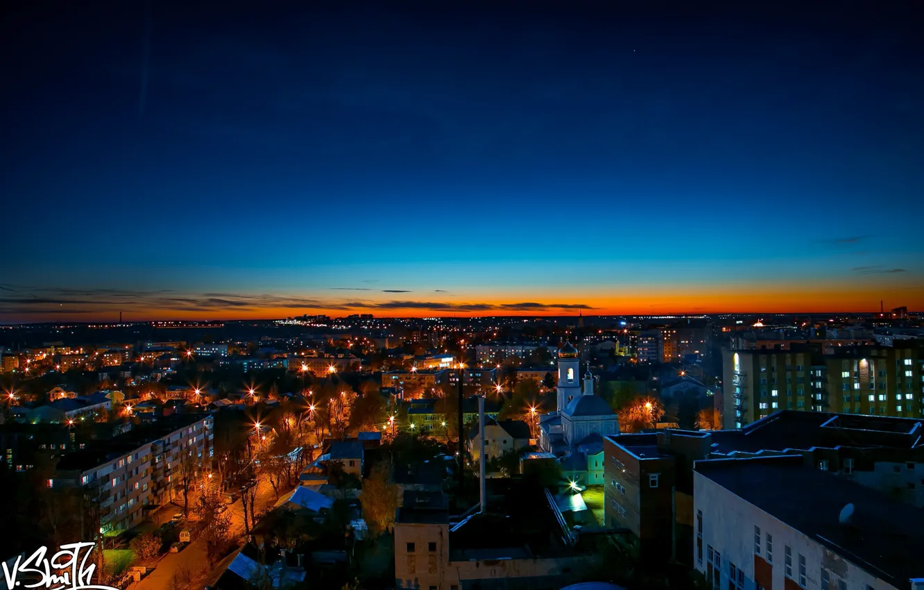 Калуга фото скачать Wallpaper the sky, night, the city, Church, city , Vladimir Smith, Vladimir Smit