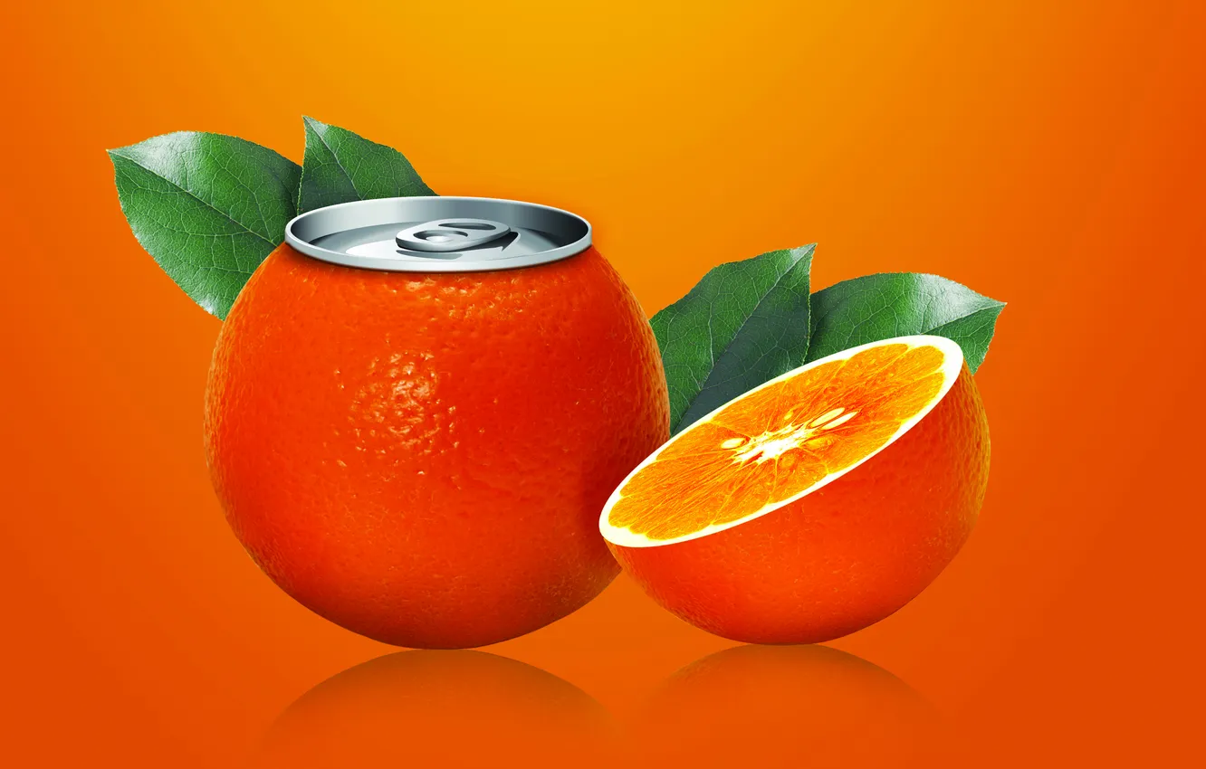 Photo wallpaper creative, orange, Bank
