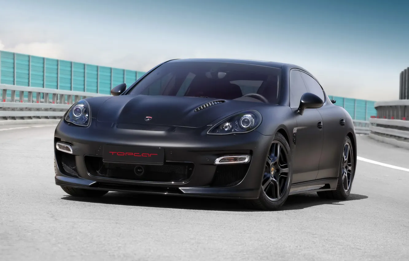 Photo wallpaper black, lights, Porsche, Panamera, Ball Wed