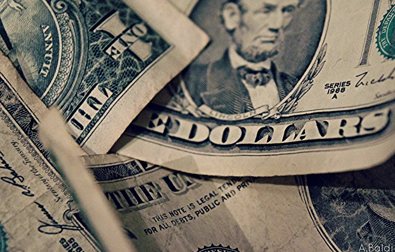Photo wallpaper background, macro, dollars