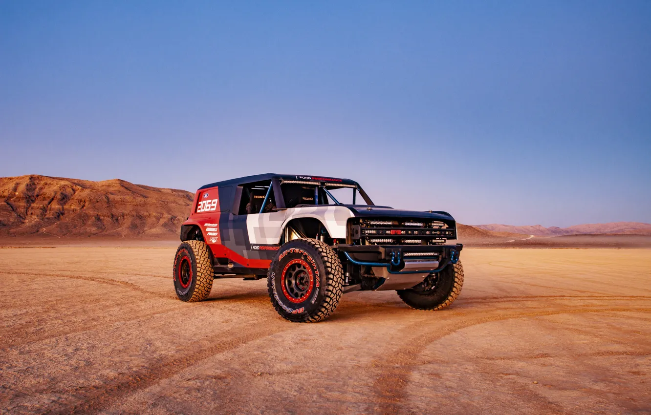 Photo wallpaper Ford, in the desert, 2019, Bronco R Race Prototype
