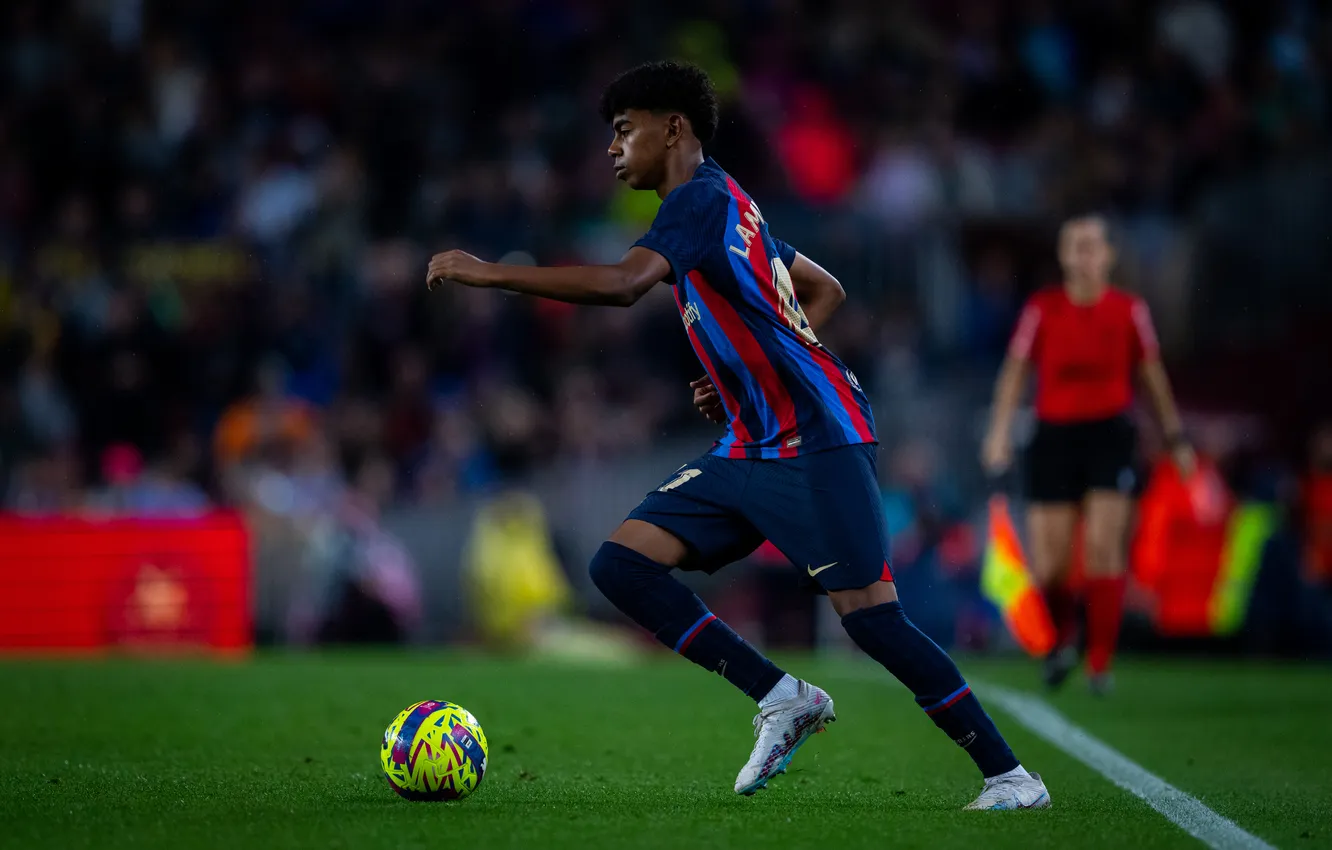 Photo wallpaper football, Barcelona, Lamin Yamal, Lamine Yamal