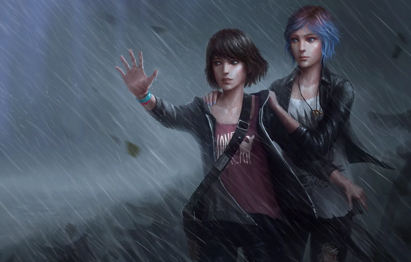 Photo wallpaper Rain, The storm, Rain, Max, Price, Chloe, Chloe, Max