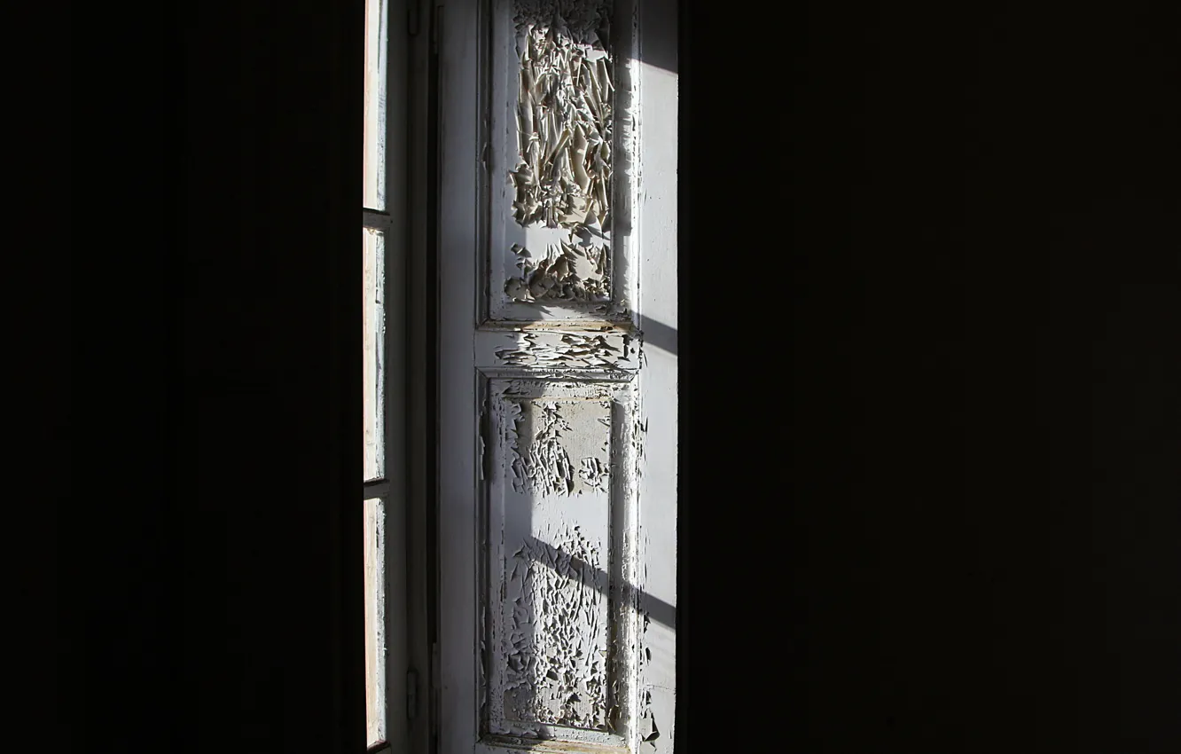 Photo wallpaper background, window, shutters