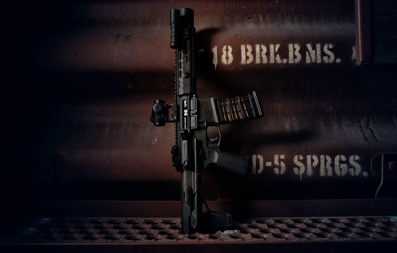 Photo wallpaper metal, weapons, background, carabiner, assault rifle