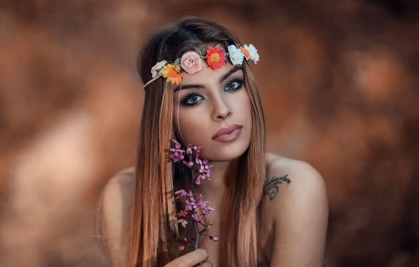 Photo wallpaper the beauty, wreath, Aphrodite, Alessandro Di Cicco