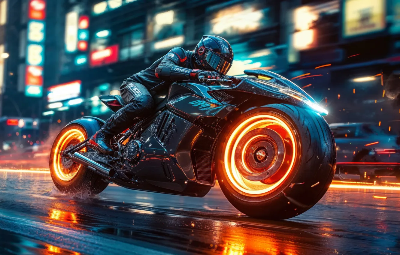 Photo wallpaper artwork, pearls, Cyberpunk, AI Art