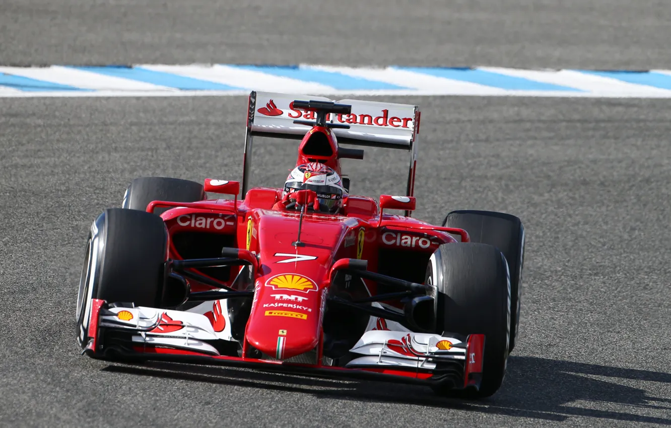 Photo wallpaper Turn, Ferrari, Formula 1, Kimi Raikkonen Also, Tests, SF15T
