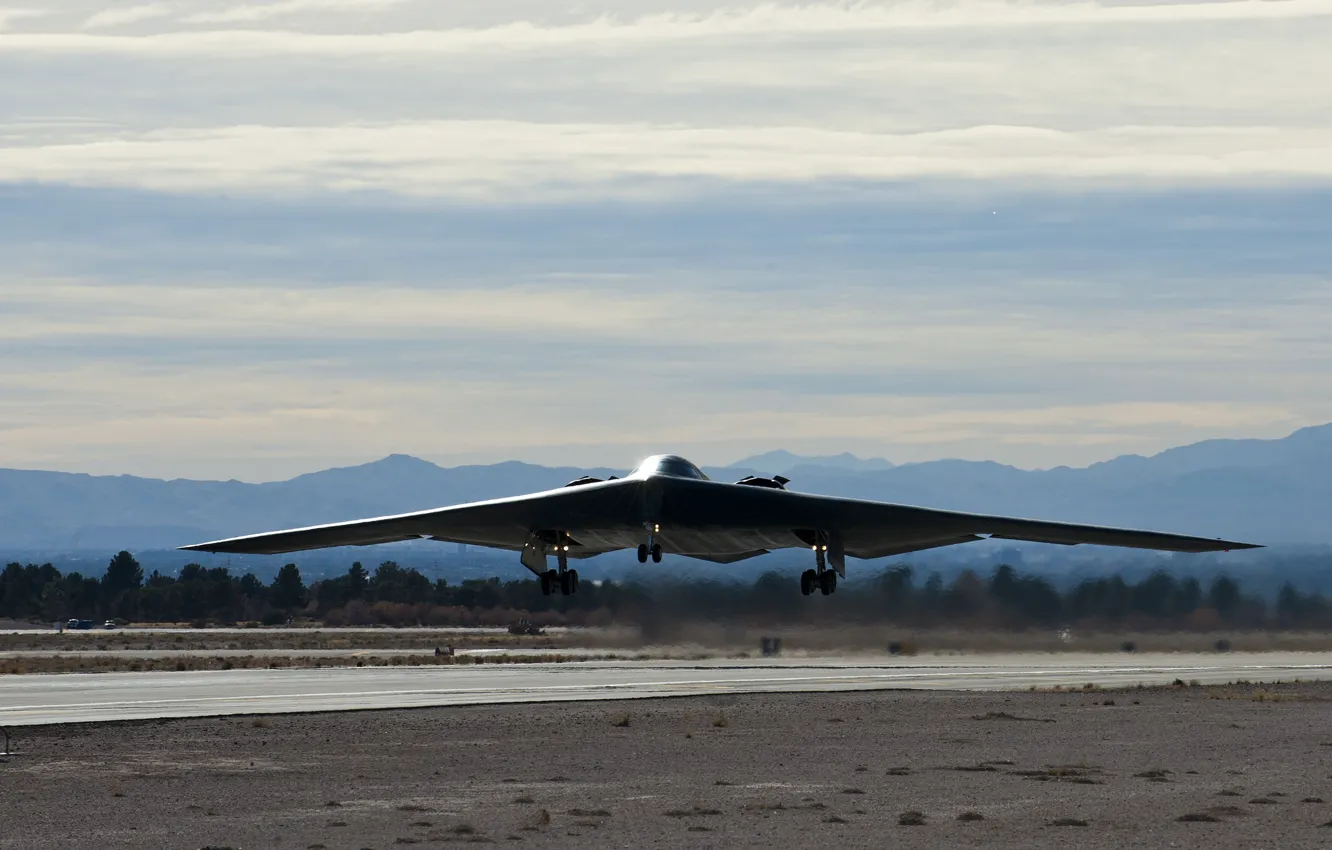 Photo wallpaper bomber, the airfield, the rise, Northrop, strategic, B-2 Spirit