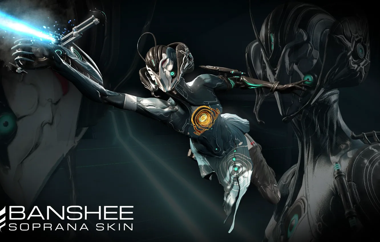 Photo wallpaper rays, weapons, being, shot, soldiers, armor, cyborg, characters