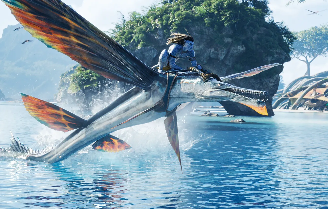 Photo wallpaper Avatar, Jake Sully, Avatar: The Way of Water, skimwing, tsurak