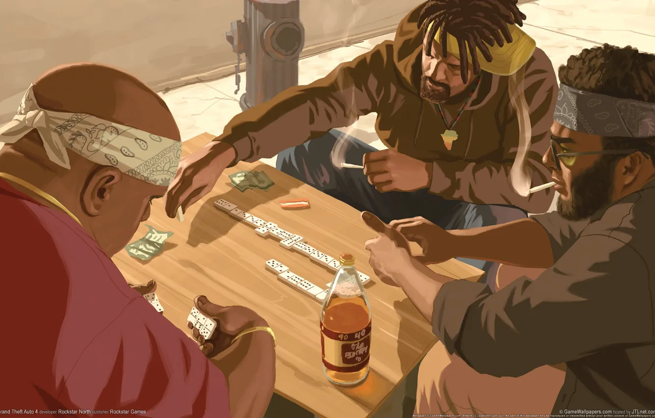 Photo wallpaper booze, GTA IV, Domino, American chavs