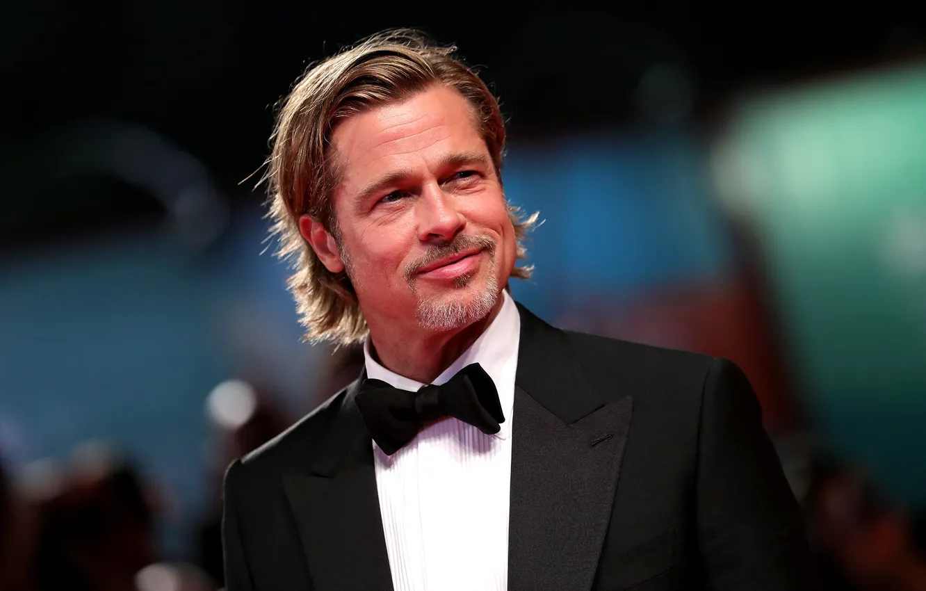 Photo wallpaper portrait, costume, actor, Brad Pitt, Brad Pitt
