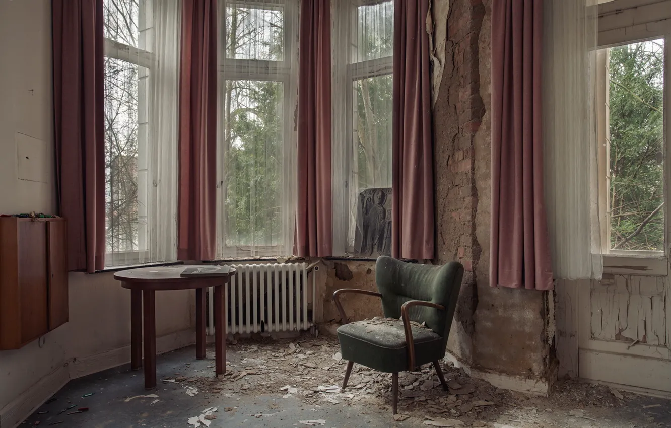Photo wallpaper room, interior, chair
