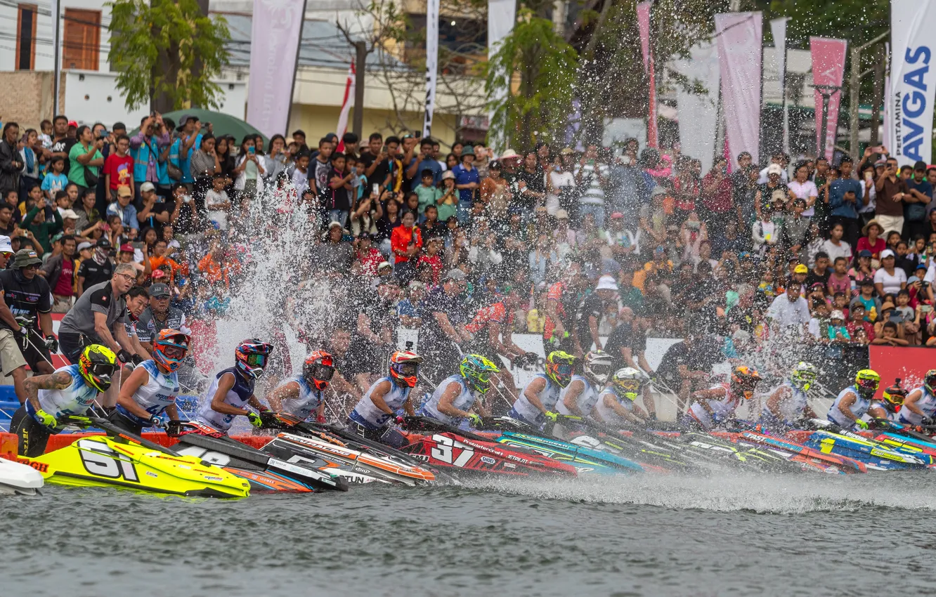 Photo wallpaper race, boat, speed