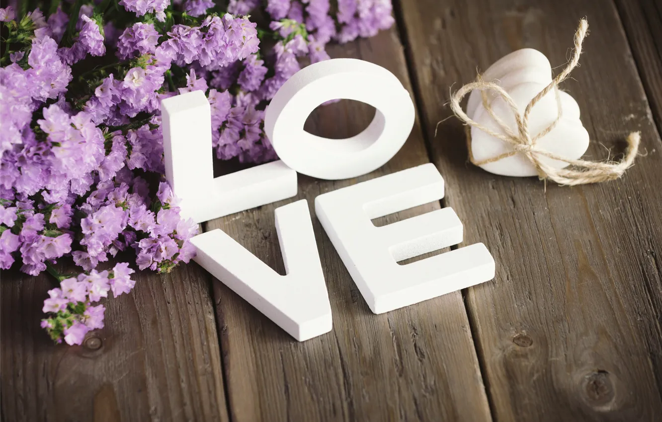 Photo wallpaper love, flowers, letters, love, vintage, heart, flowers, romantic