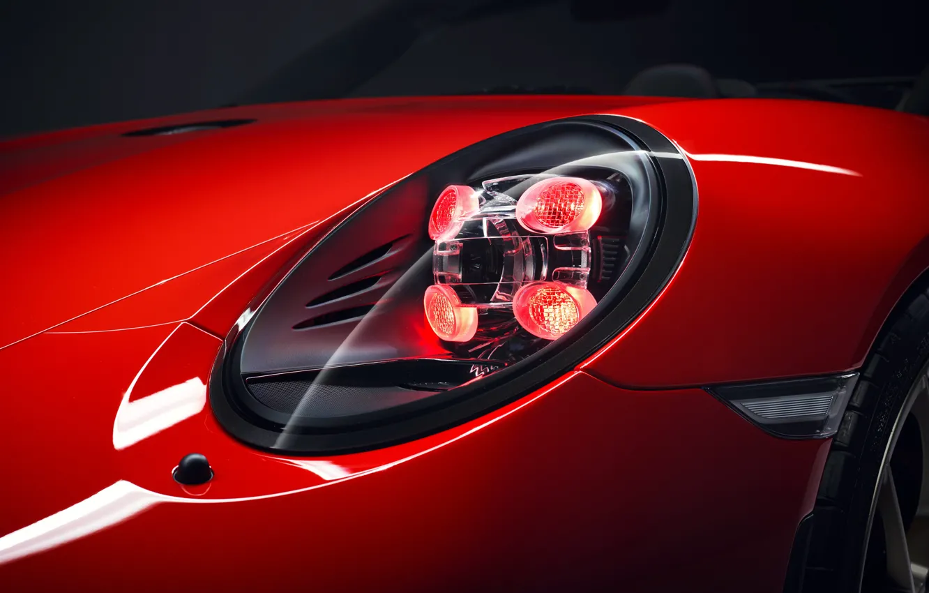 Photo wallpaper headlight, 911, Porsche, 2018, Speedster, Concept II
