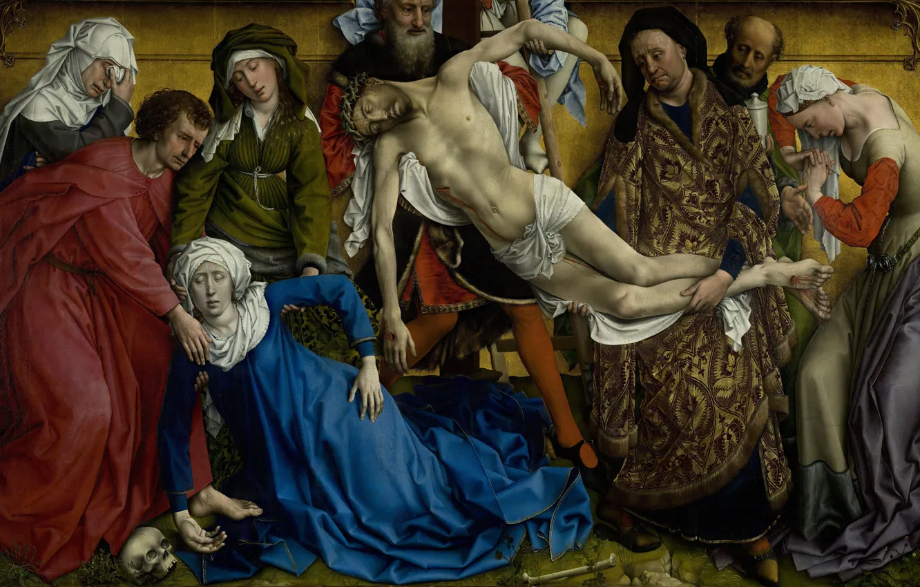 Photo wallpaper Madrid, The descent from the cross, 1435-1438, netherlandish painter, Dutch painter, Rogier van der Weyden, …