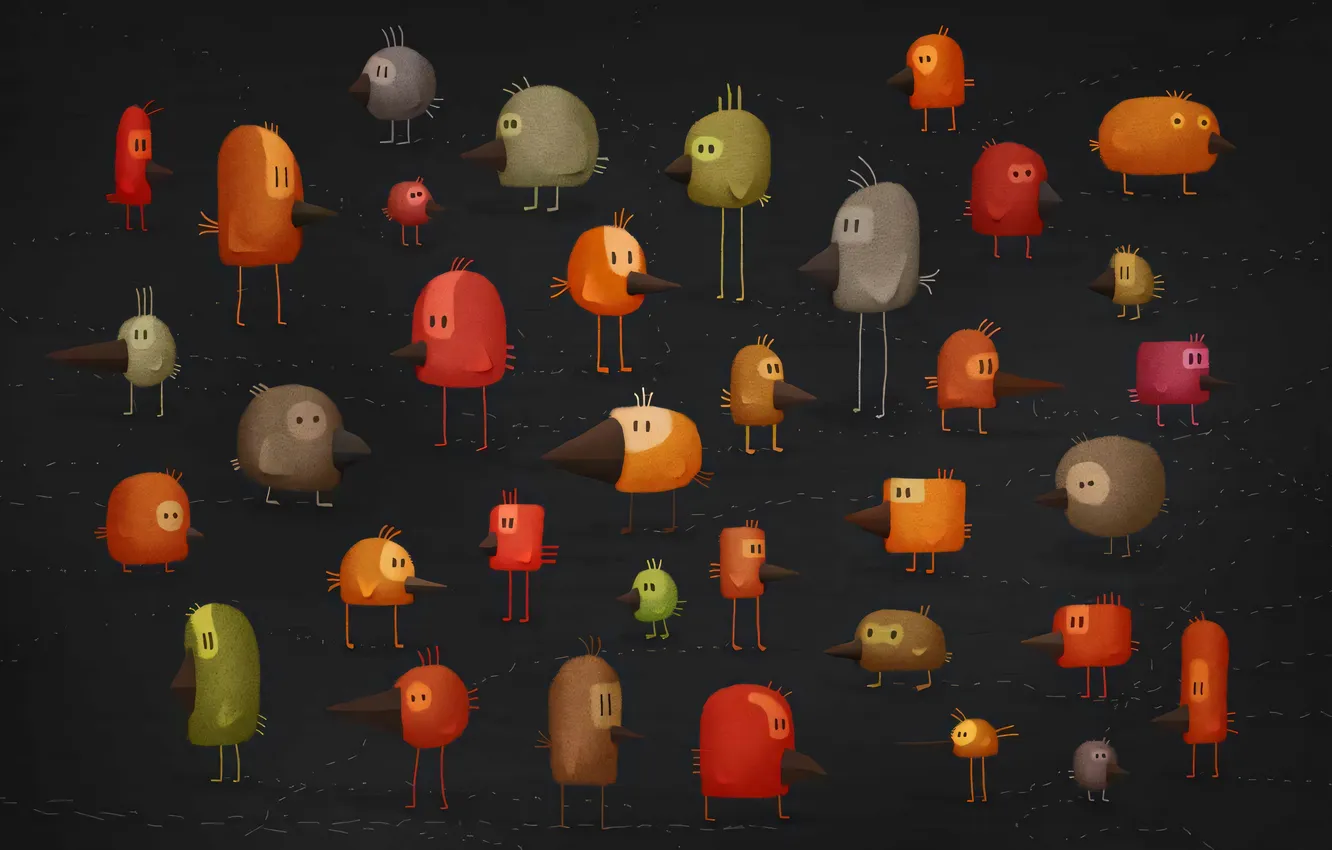 Photo wallpaper background, bird, vladstudio