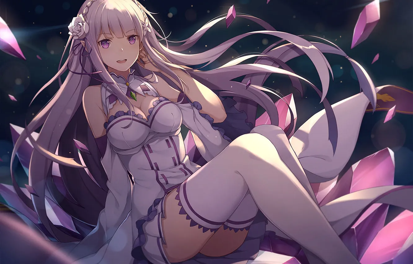 Photo wallpaper anime, art, Emilia, re zero kara hajime chip isek or seikatsu