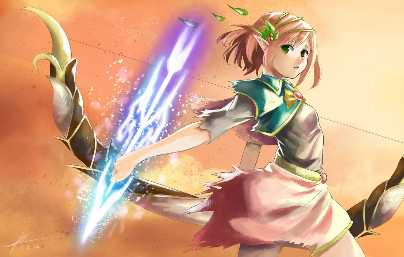 Photo wallpaper elf, bow, art, girl, arrows