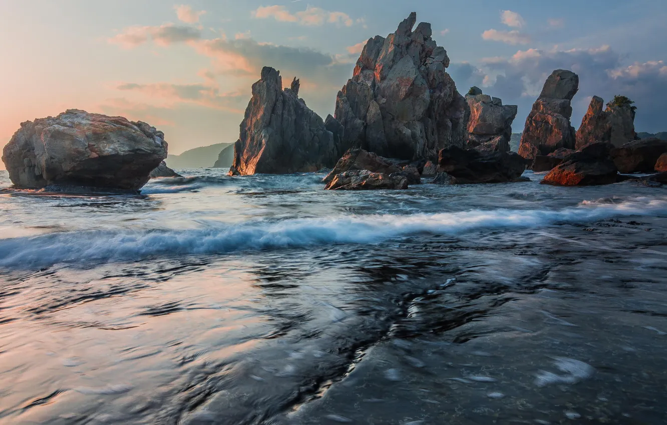 Photo wallpaper sea, nature, rocks, coast