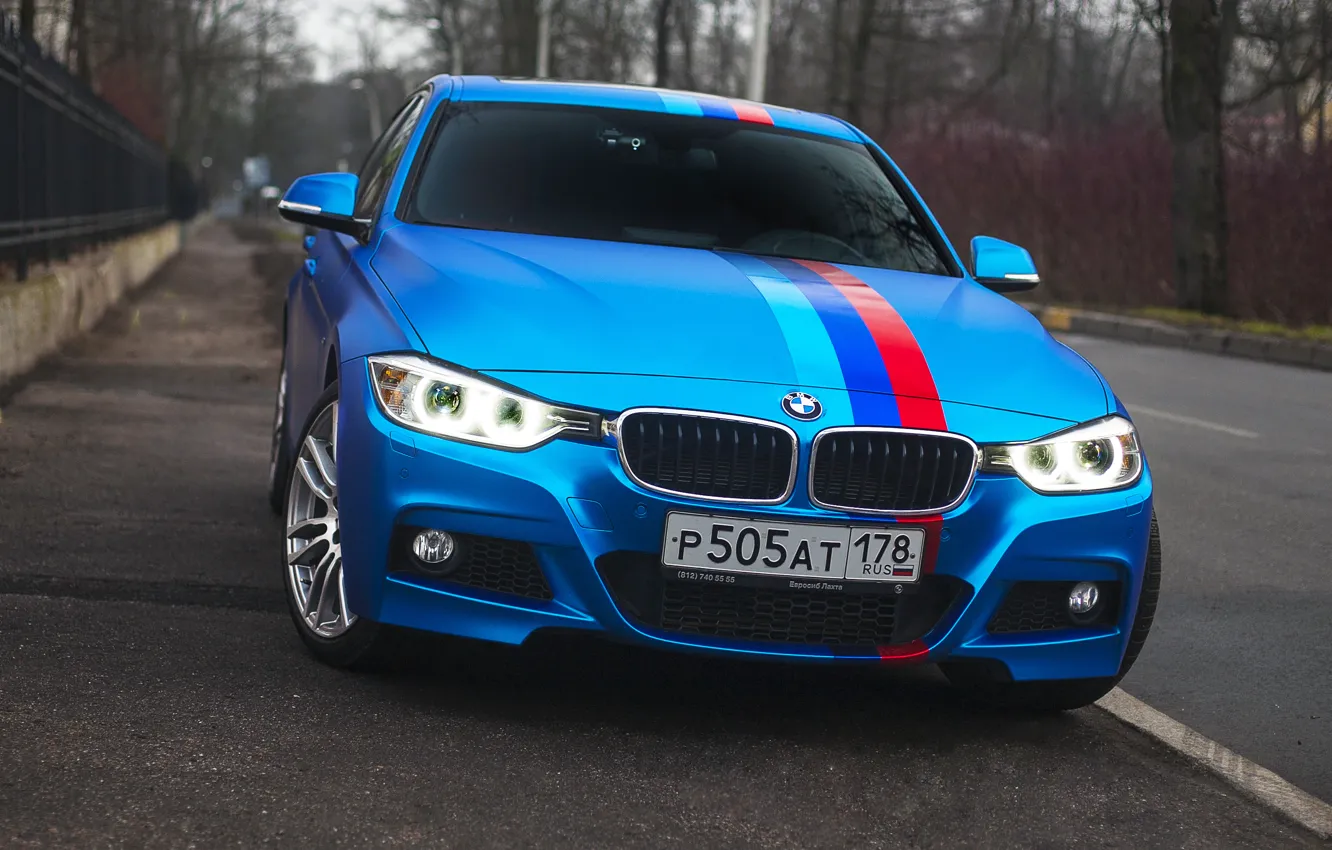 Photo wallpaper BMW, BMW, Car, Blue, 335i, f30