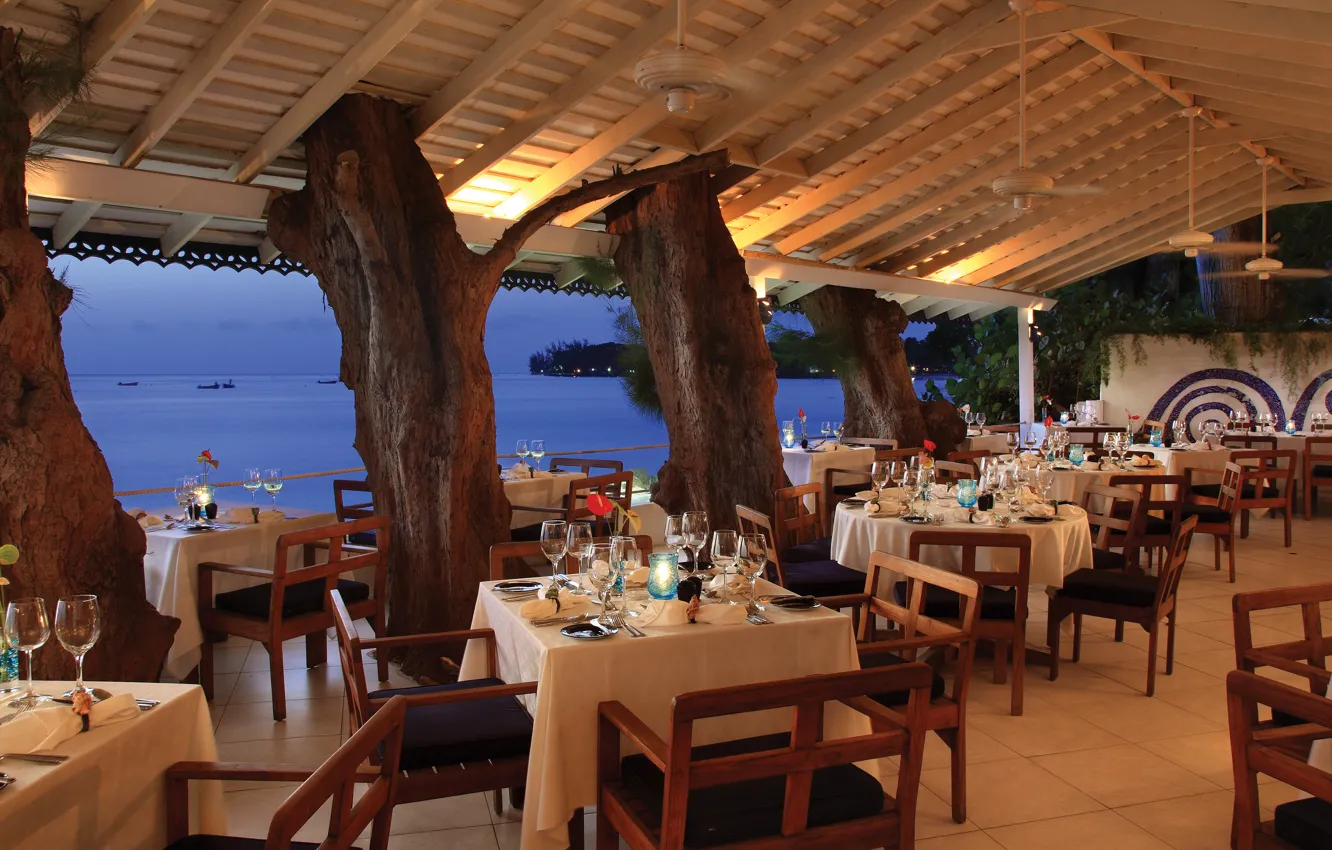 Photo wallpaper design, style, interior, restaurant, terrace