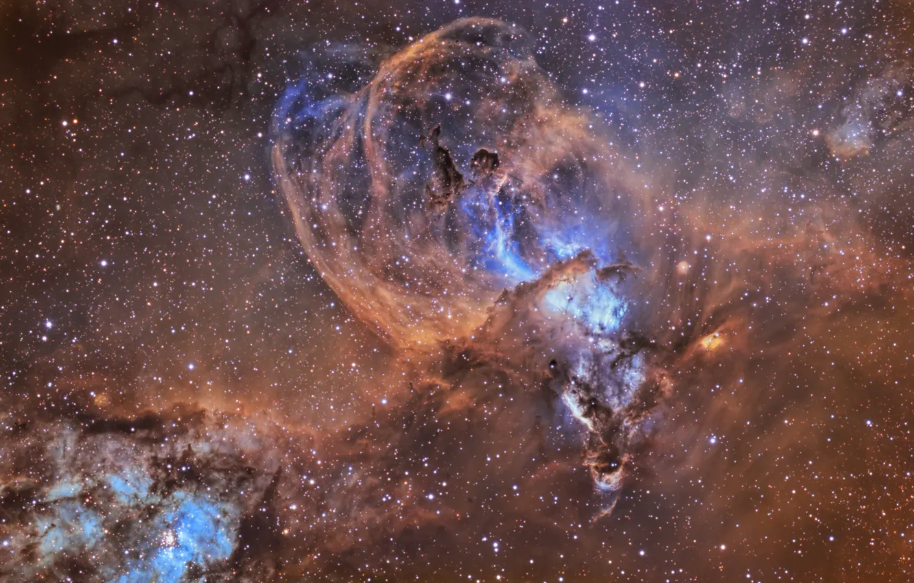 Photo wallpaper stars, nebula, nebulae, Kiel, NGC 3576