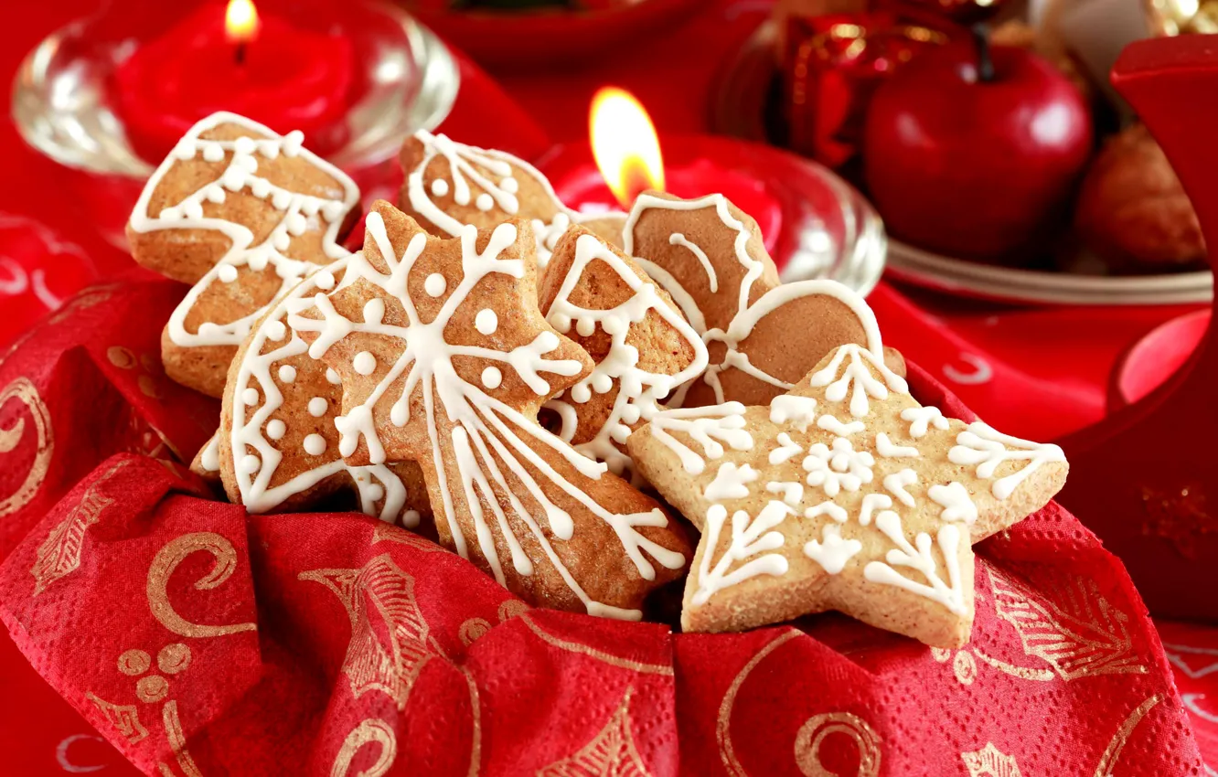 Photo wallpaper holiday, new year, cookies, Christmas, sweets, Christmas, New Year, cookies