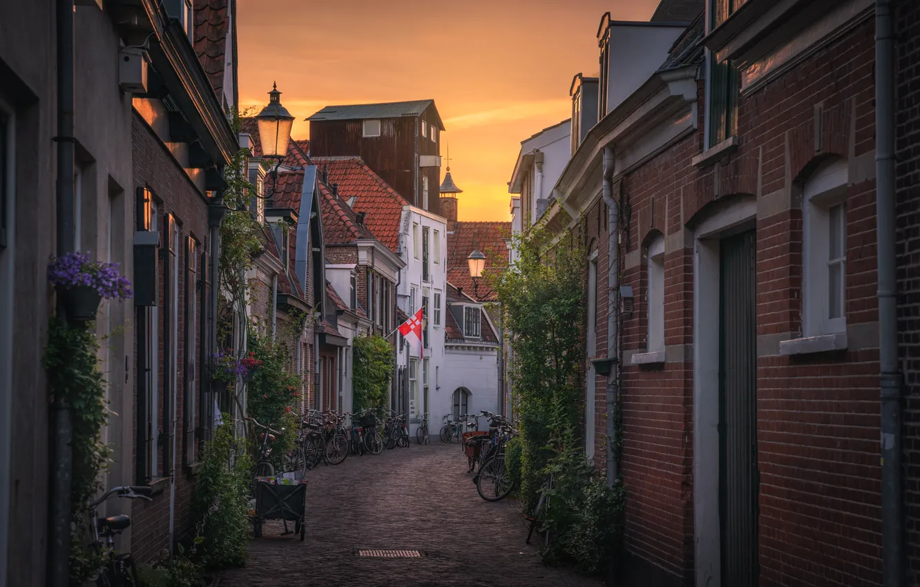 Photo wallpaper building, home, Netherlands, street, Netherlands, Amersfoort, Amersfoort